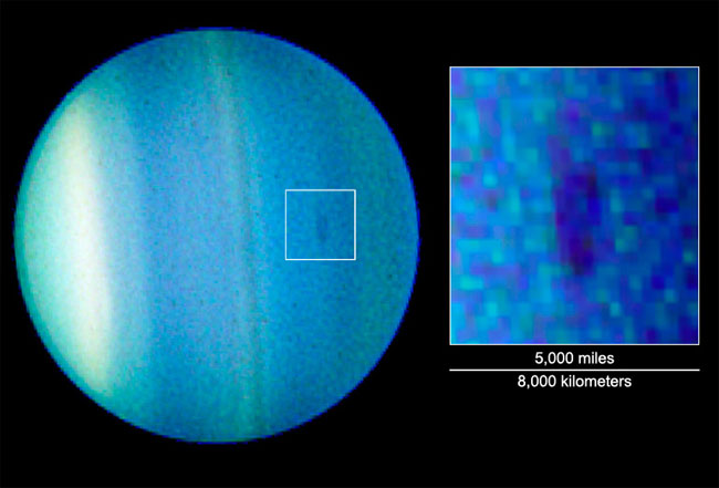 Uranus Has a Dark Spot